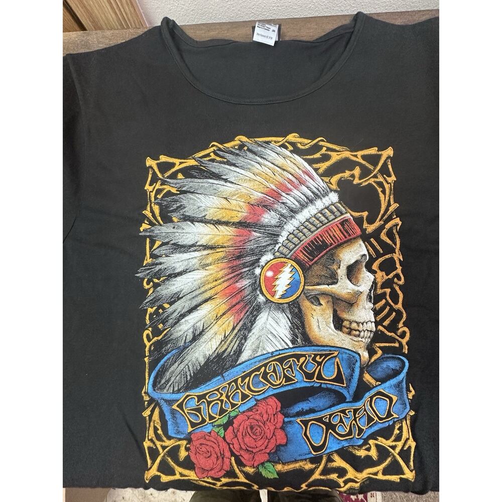 VTG Y2K 2000 Grateful Dead Spring Tour 1990 Liquid Blue T Shirt Womens 2xl Black - Picture 6 of 9
